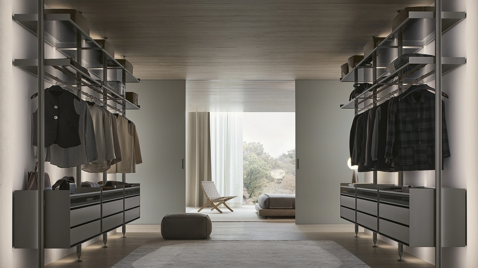 Porta per interni Graphis Plus in laccato opaco di Rimadesio