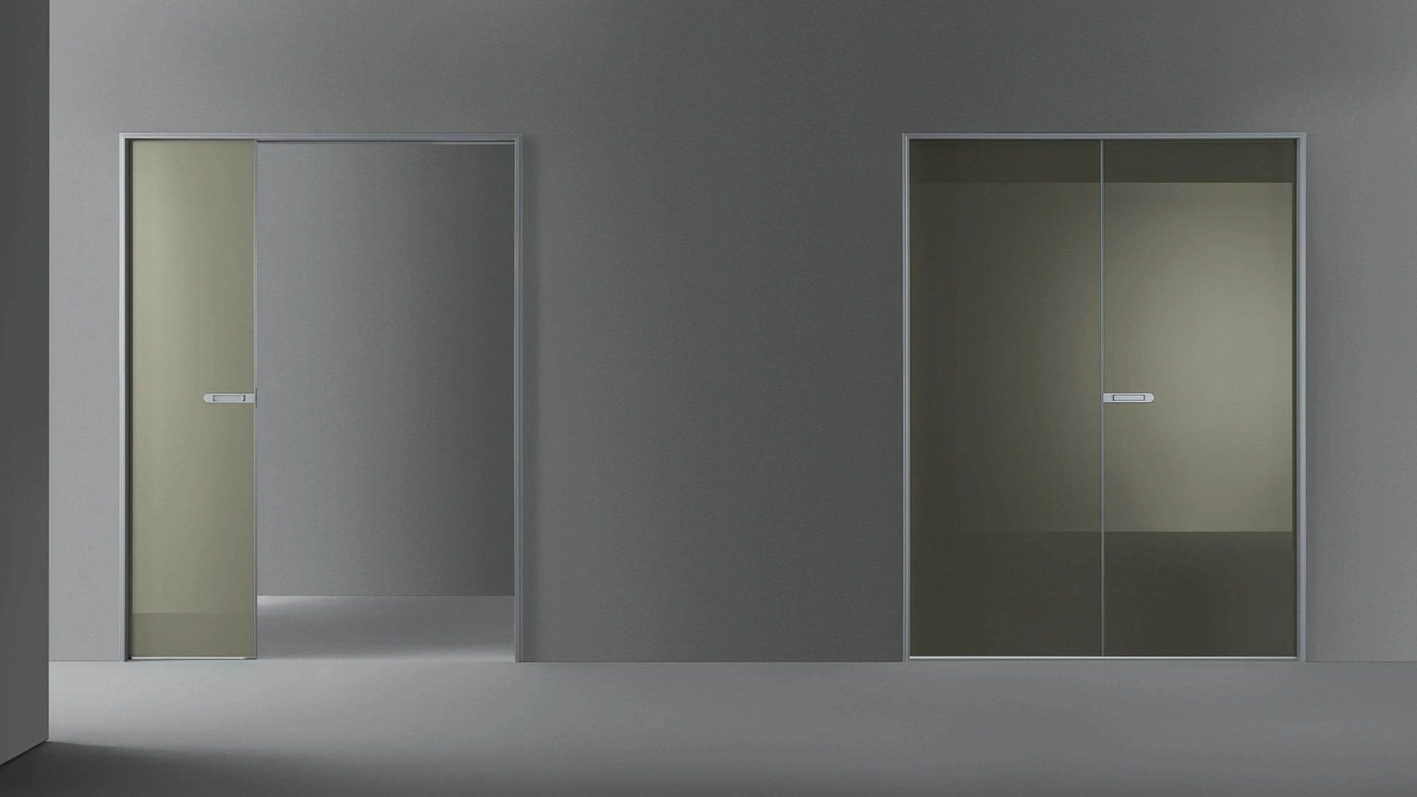 Porta per interni Link+ Scorrevole in vetro laguna di Rimadesio