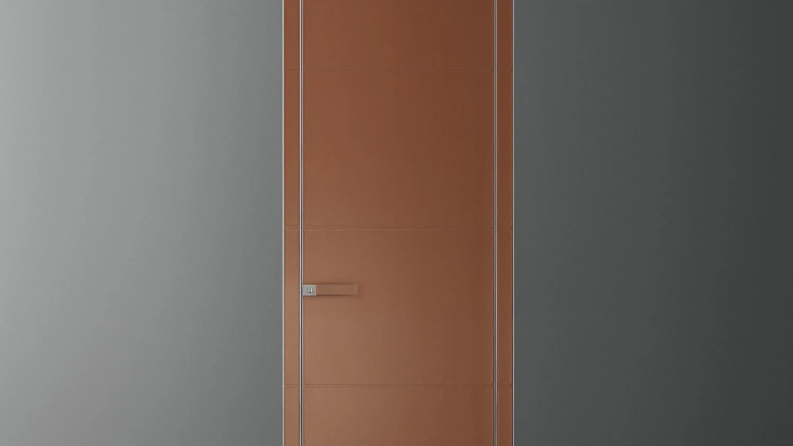 Porta per interni Luxor in cuoio di Rimadesio