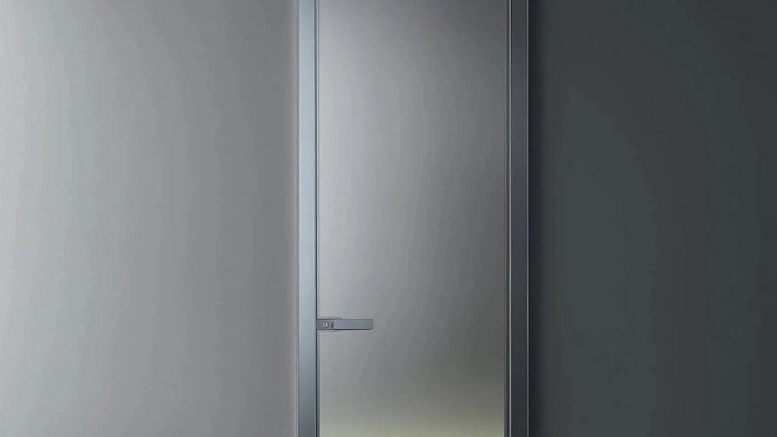 Porta per interni Luxor in vetro con telaio in alluminio di Rimadesio