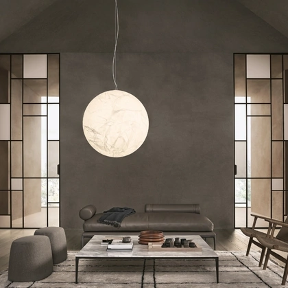 Porta per interni Maxi Scorrevole in vetro con telaio in legno di Rimadesio