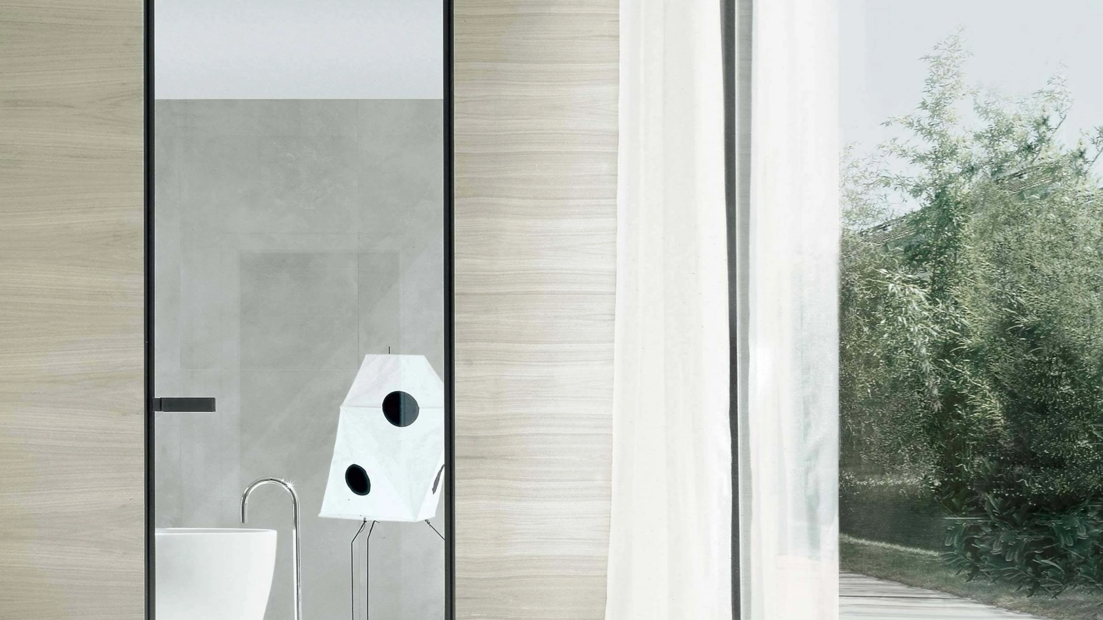 Porta a battente con chiusura magnetica per interni Vela di Rimadesio