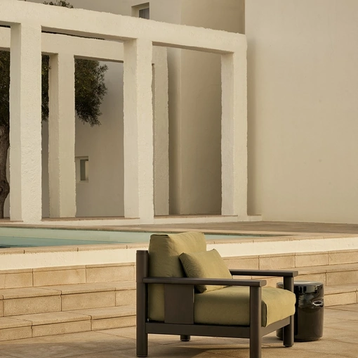 Tavolino Azu in gres smaltato di Poliform