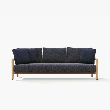 Divano Ponte in legno e tessuto di Poliform