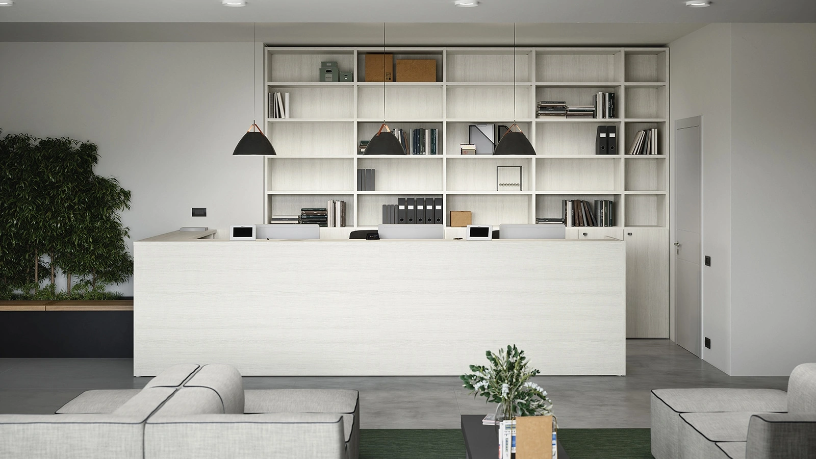 Bancone Reception 14A in melaminico di Cinquanta3