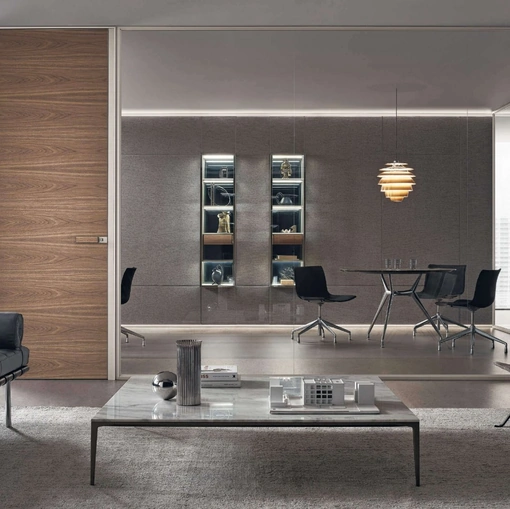 Mobile Ufficio Modulor Tessuto Nebbia di Rimadesio