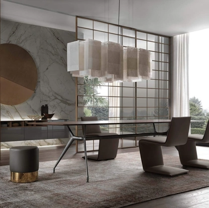 Parete divisoria Soho in legno e vetro di Rimadesio