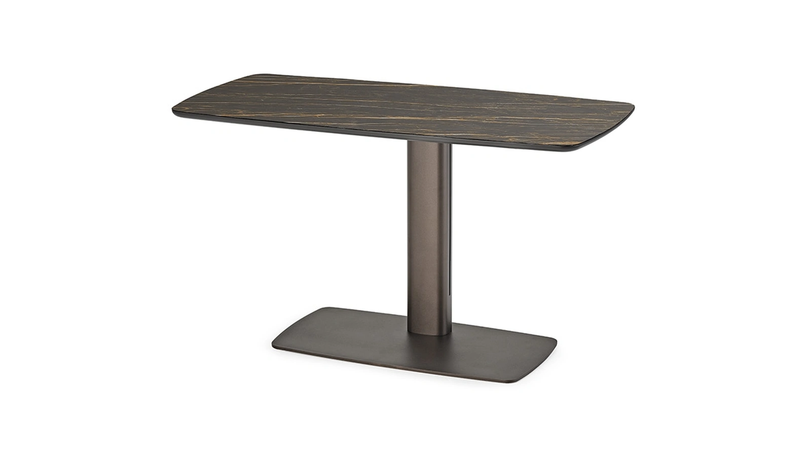 Scrivania Operativa con top in ceramica e base in metallo Run Keramik di Cattelan Italia